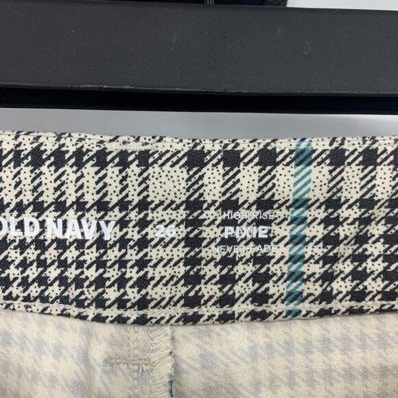 Old Navy Pixie Pants Plaid Printed High Rise Ankle NWT - Picture 5 of 11